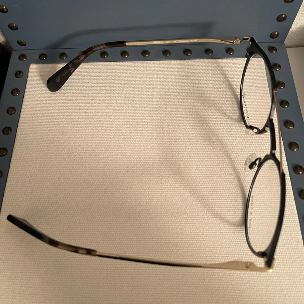 rag & bone Men's/Unisex Navy Round Titanium-Front Eyeglasses - Picture 8 of 9